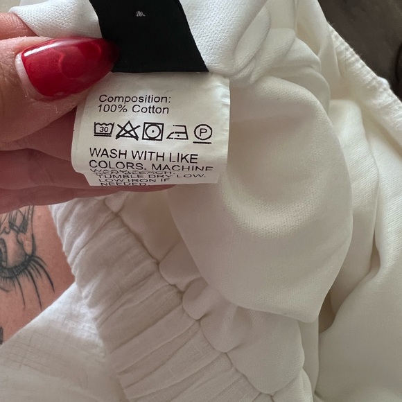 Shein White Button-Down Cotton Midi Skirt - Picture 6 of 9